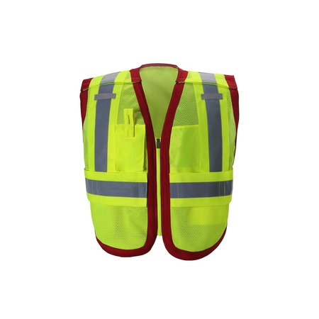 2W INTERNATIONAL High Viz Public Safety Vest, Regular, Red PWB505RD RG